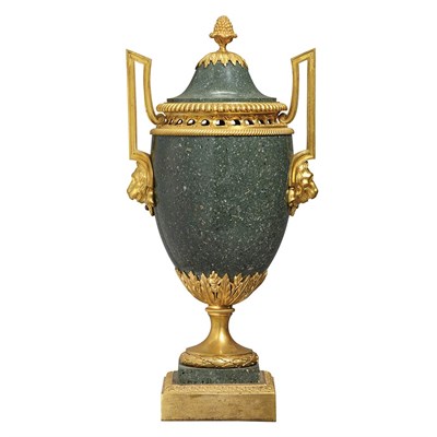 Lot 534 - Louis XVI Gilt-Bronze Mounted Green Porphyry...