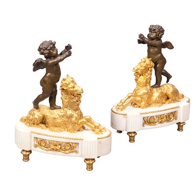 Lot 221 - Pair of Louis XVI Style Gilt and...