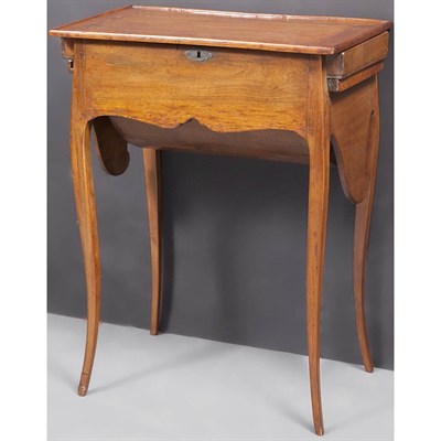 Lot 224 - Provincial Louis XV Walnut and Cherry Table a...