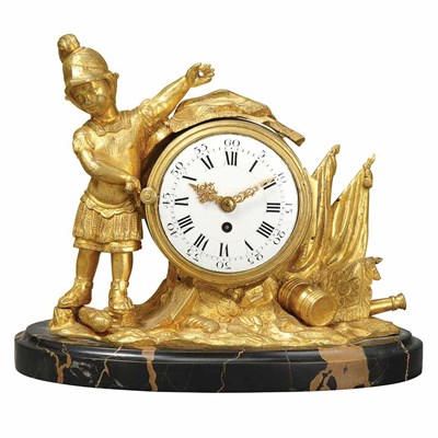 Lot 227 - Louis XVI Gilt-Bronze Mantel Clock Height 6...