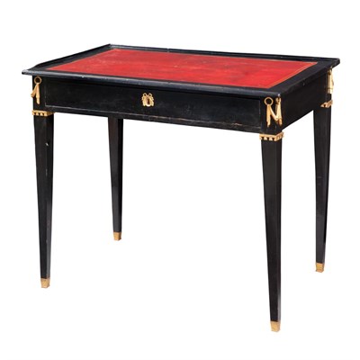 Lot 258 - Louis XVI Gilt-Bronze Mounted Ebonized Bureau...