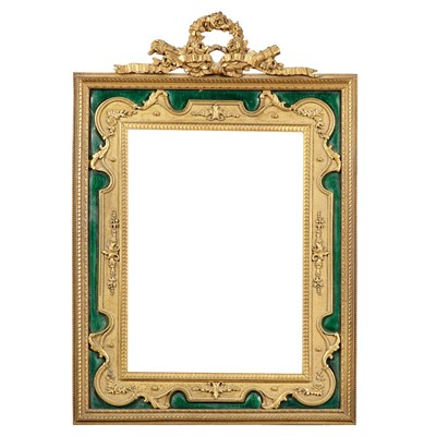 Lot 242 - French Green Enameled Bronze Photograph Frame...