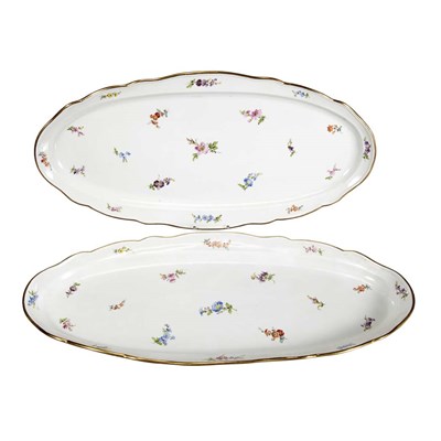 Lot 379 - Pair of Meissen Hand Painted Porcelain Fish...