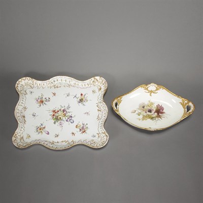 Lot 172 - KPM Hand Painted Porcelain Bowl Of oval form,...