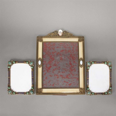Lot 244 - Group of Three Continental Metal Photograph...