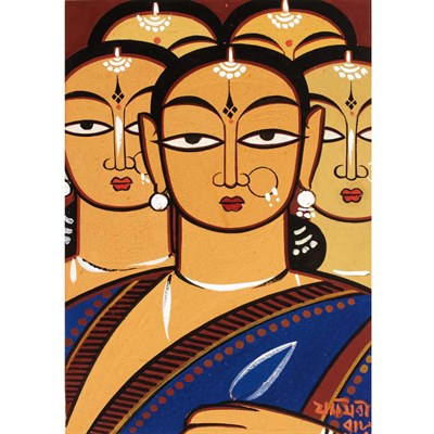 Lot 191A - Jamini Roy Indian, 1887-1972 Untitled Signed...