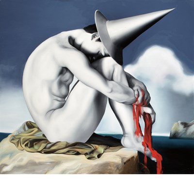 Lot 57 - Mark Kostabi American, b. 1960 Shame, 1989...