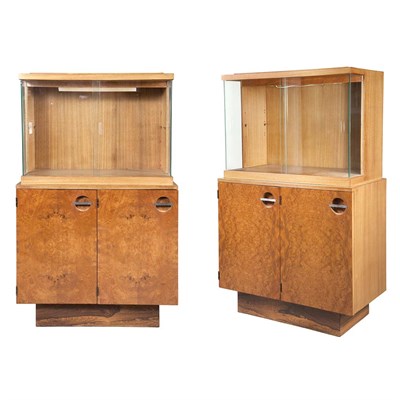 Lot 248 - Pair of Gilbert Rohde Burrwood and Mahogany...