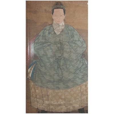 Lot 212 - Framed Chinese Ancestoral Portrait of a Female...
