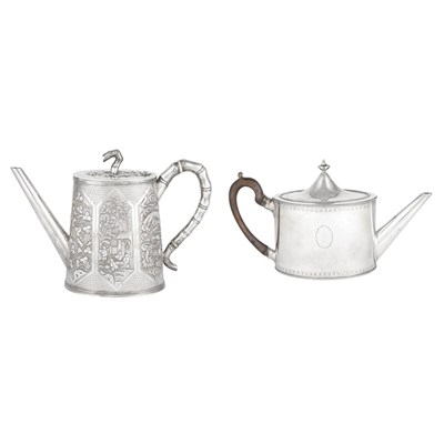 Lot 170 - Chinese Export Silver Teapot Possibly by Sun...