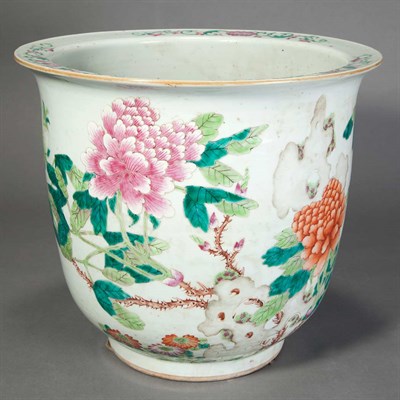 Lot 284 - Chinese Famille Rose Porcelain Jardiniere...