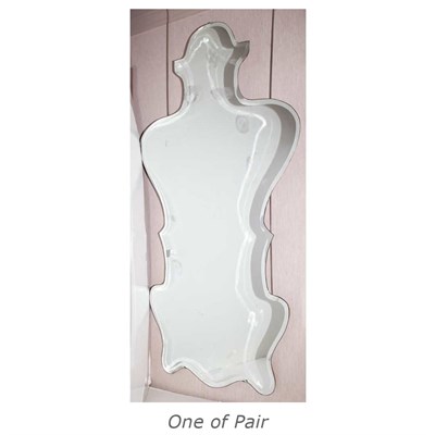 Lot 148 - Pair of Venetian Style Vasiform Mirrors Height...