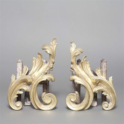 Lot 429 - Two Pairs of Louis XVI Style Gilt-Bronze...