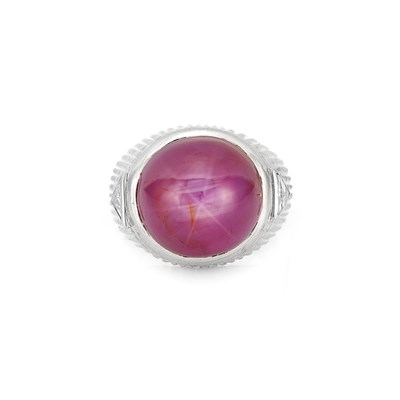 Lot 270 - Gentleman's Platinum and Star Ruby Ring, Van Cleef & Arpels