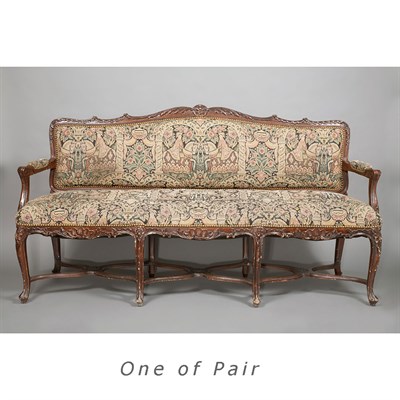 Lot 680 - Pair of Louis XV Style Mahogany Stained...