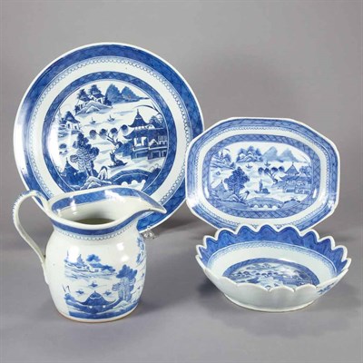 Lot 174 - Group of Canton Blue and White Porcelain...
