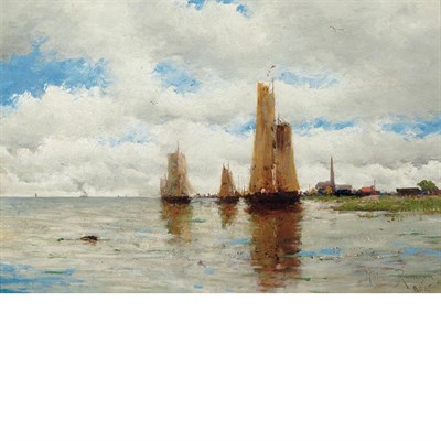 Lot 82 - Milne Ramsey American, 1847-1915 Sailing Along...