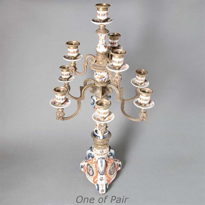 Lot 202 - Pair of Rococo Style Gilt-Metal Mounted...