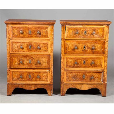 Lot 370 - Pair of Italian Neoclassical Style Walnut...