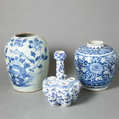 Lot 153 - Group of Four Chinese Blue and White Porcelain...