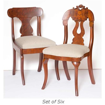 Lot 351 - Assembled Set of Six Regency Style Mahogany...