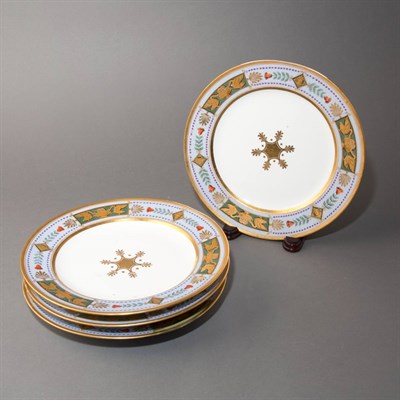 Lot 323 - Set of Four Empire Paris Porcelain Plates 19th...