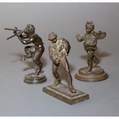 Lot 350 - Group of Three Continental Bronze Figures 17th...