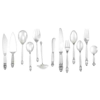 Lot 303 - Georg Jensen Sterling Silver Flatware Service...