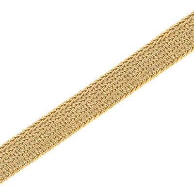 Lot 90 - Braided Gold Mesh Bracelet