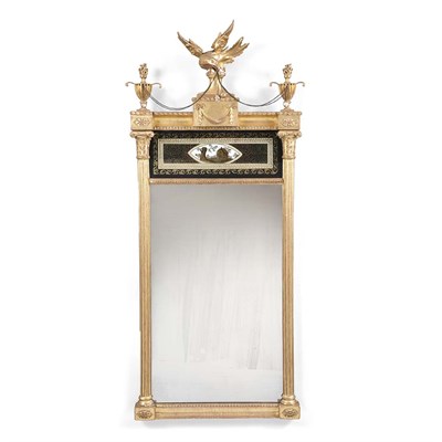 Lot 406 - Regency Gilt-Wood and Eglomise Mirror 19th...