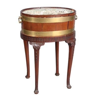 Lot 362 - George III Brass Bound Mahogany Cellarette on...