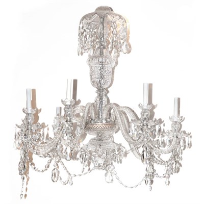 Lot 326 - George III Style Colorless Glass Eight-Light...