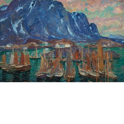 Lot 218 - Jonas Lie Norwegian/American, 1880-1940 The...