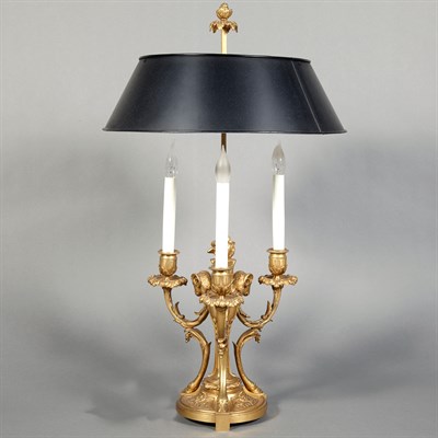 Lot 326 - Louis XVI Style Gilt-Bronze Three-Light...