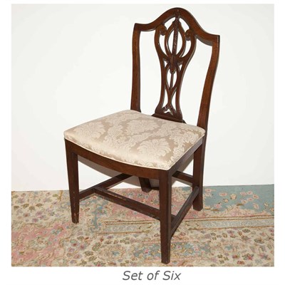Lot 201 - Set of Six George III Style Mahogany Dining...