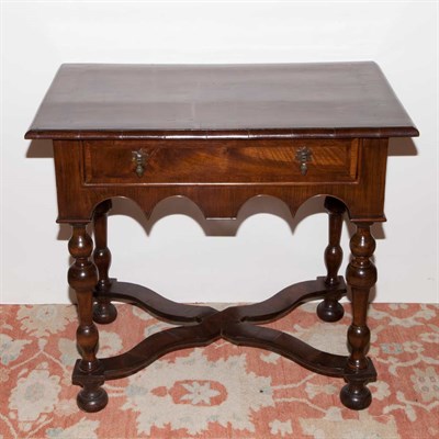 Lot 180 - William and Mary Style Walnut Work Table...