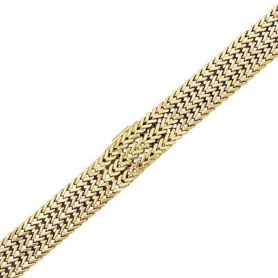 Lot 381 - Gold Bracelet-Watch, Hermes, Paris