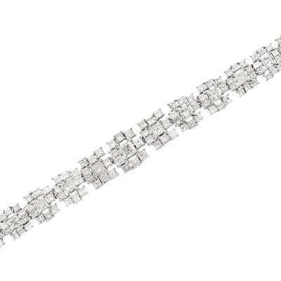 Lot 459 - Platinum and Diamond Bracelet