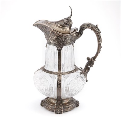 Lot 275 - Gorham Sterling Silver Mounted Glass Claret...