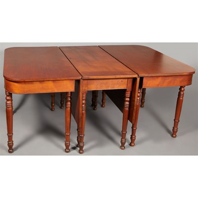 Lot 302 - Cherry and Maple Three-Part Dining Table 19th...