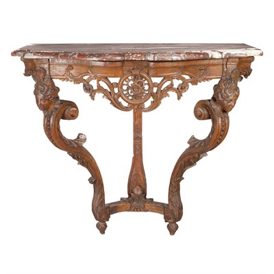 Lot 380 - Early Louis XV Oak Console 18th Century The...