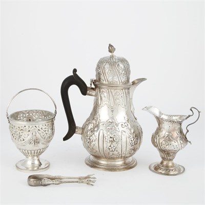 Lot 307 - Assembled Georgian Silver Coffee Service Total...