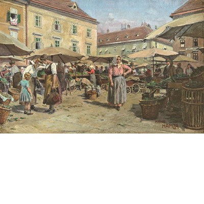 Lot 79 - Hans Hamza Austrian, 1879-1945 A Busy...