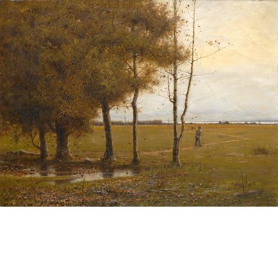 Lot 55 - Leonard Ochtman American, 1854-1934 Landscape...