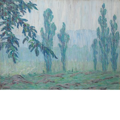Lot 118 - Allen Tucker American, 1866-1939 Rain, 1920...