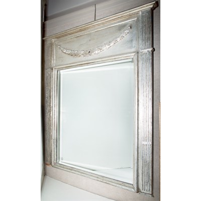 Lot 123 - Neoclassical Style Silver Painted Mirror...