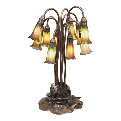 Lot 512 - Tiffany Studios Bronze and Favrile Glass...