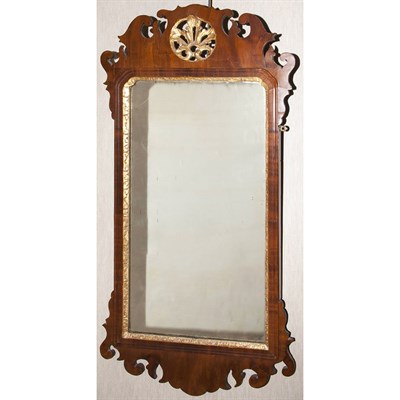 Lot 259 - George III Mahogany and Parcel Gilt Mirror...