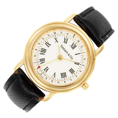 Lot 172 - Gold Alarm Wristwatch, Tiffany & Co.