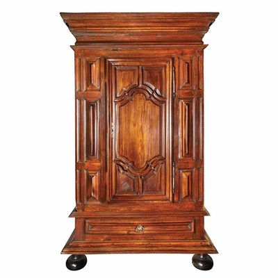 Lot 300 - Continental Baroque Walnut Armoire Height 8...